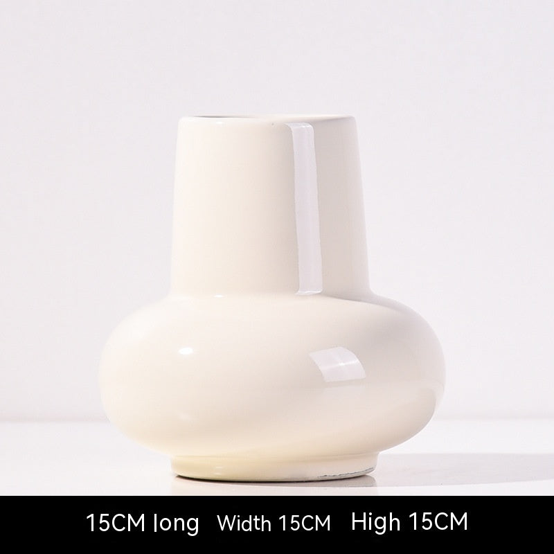 Ceramic Vase Good-looking Simple Flower Container Dining Table Home Decorations And Accessories