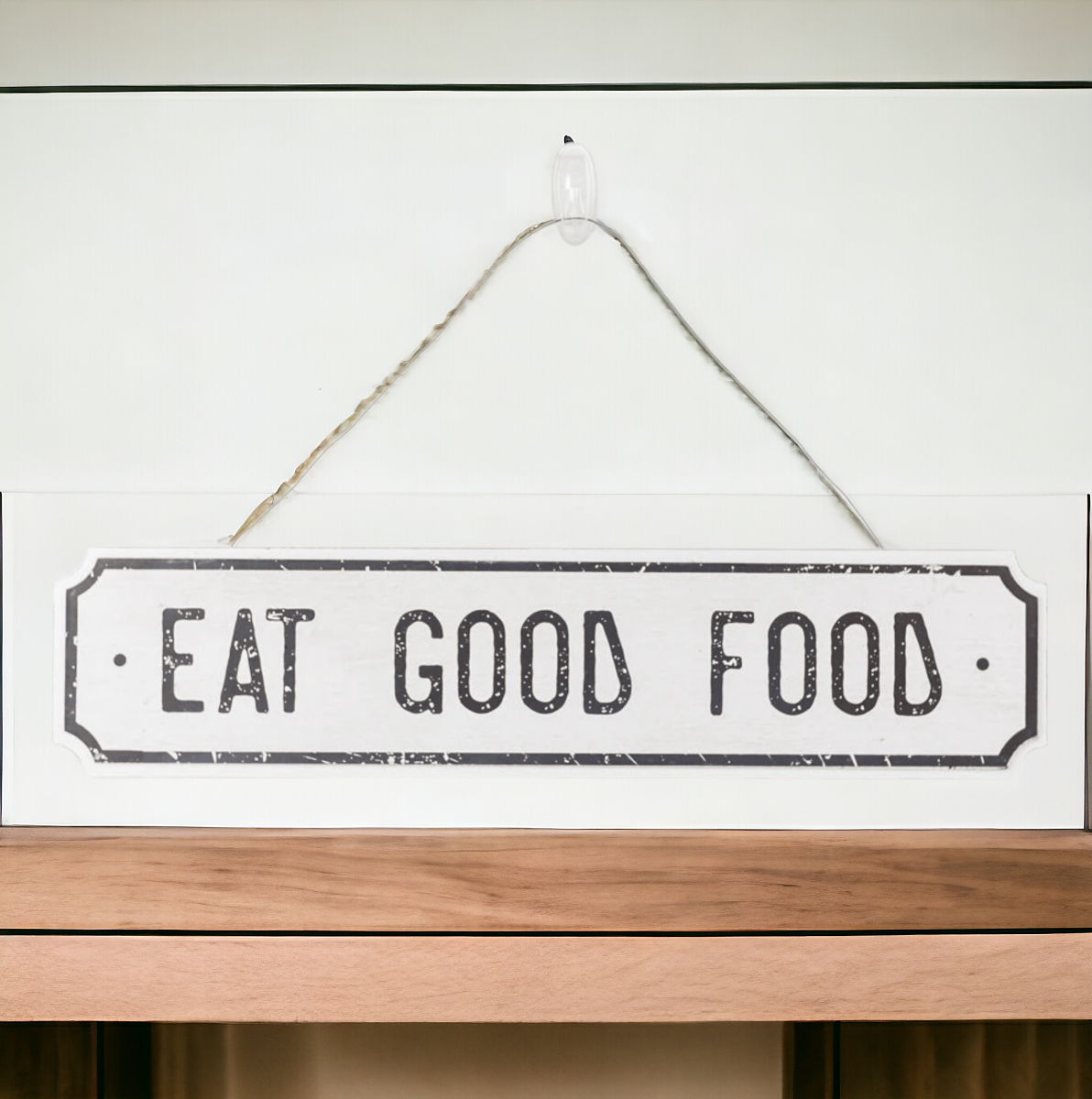 Farmhouse Wood Wall Sign Bless This Home Eat Good Food Rustic Hanging Plaque
