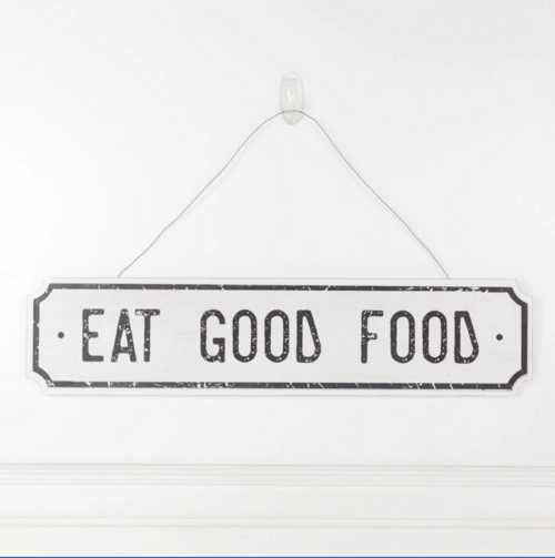 Farmhouse Wood Wall Sign Bless This Home Eat Good Food Rustic Hanging Plaque