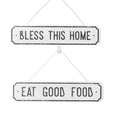 Farmhouse Wood Wall Sign Bless This Home Eat Good Food Rustic Hanging Plaque