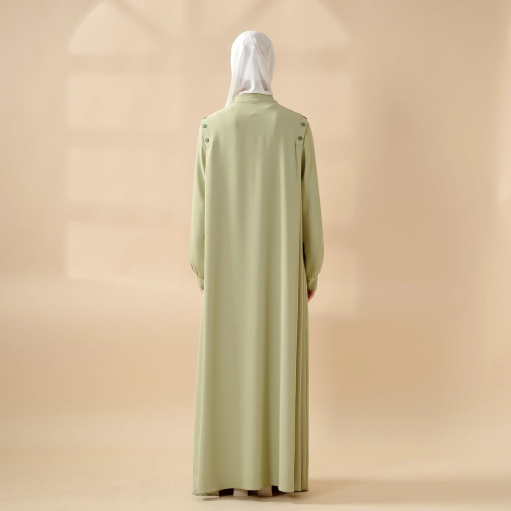 Macaron Color Shoulder Button Pullover Abaya (MA083)