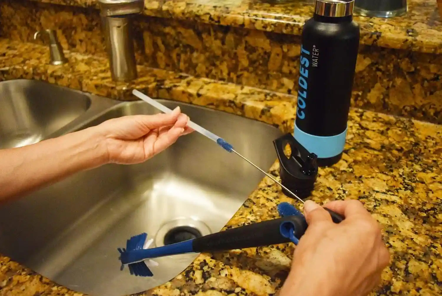 The Coldest Water Bottle Brush: 3 Tools in 1