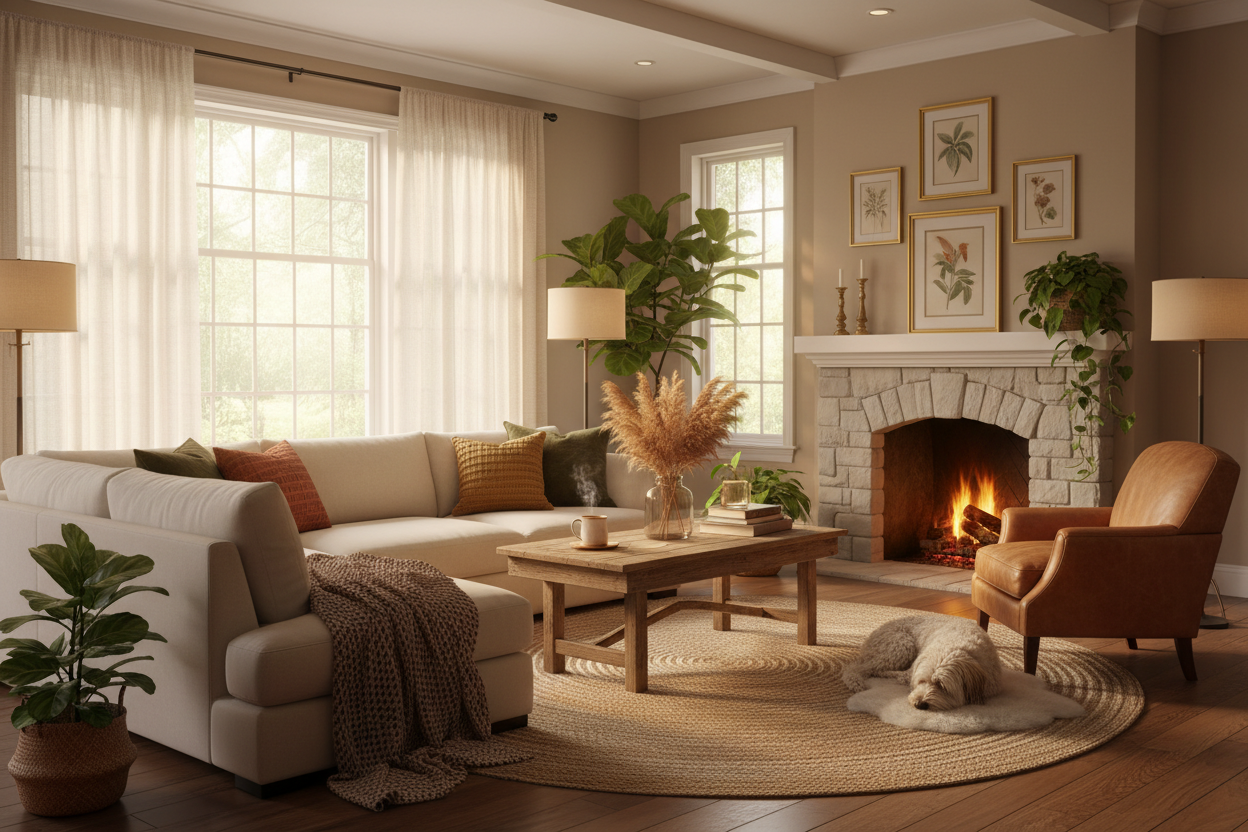 Warm welcoming home environment